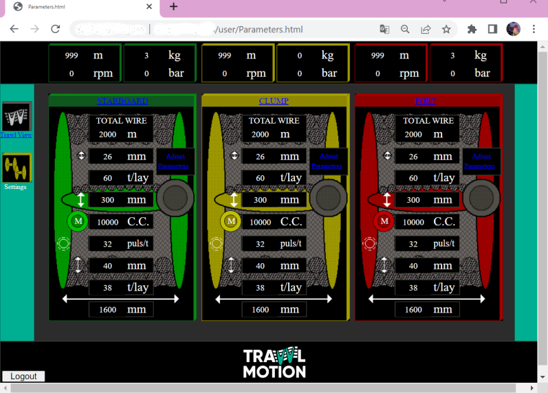 Trawl Motion autotrawl auto trawl control automatico maquinilla winch trawl xs wire counter medidor cable